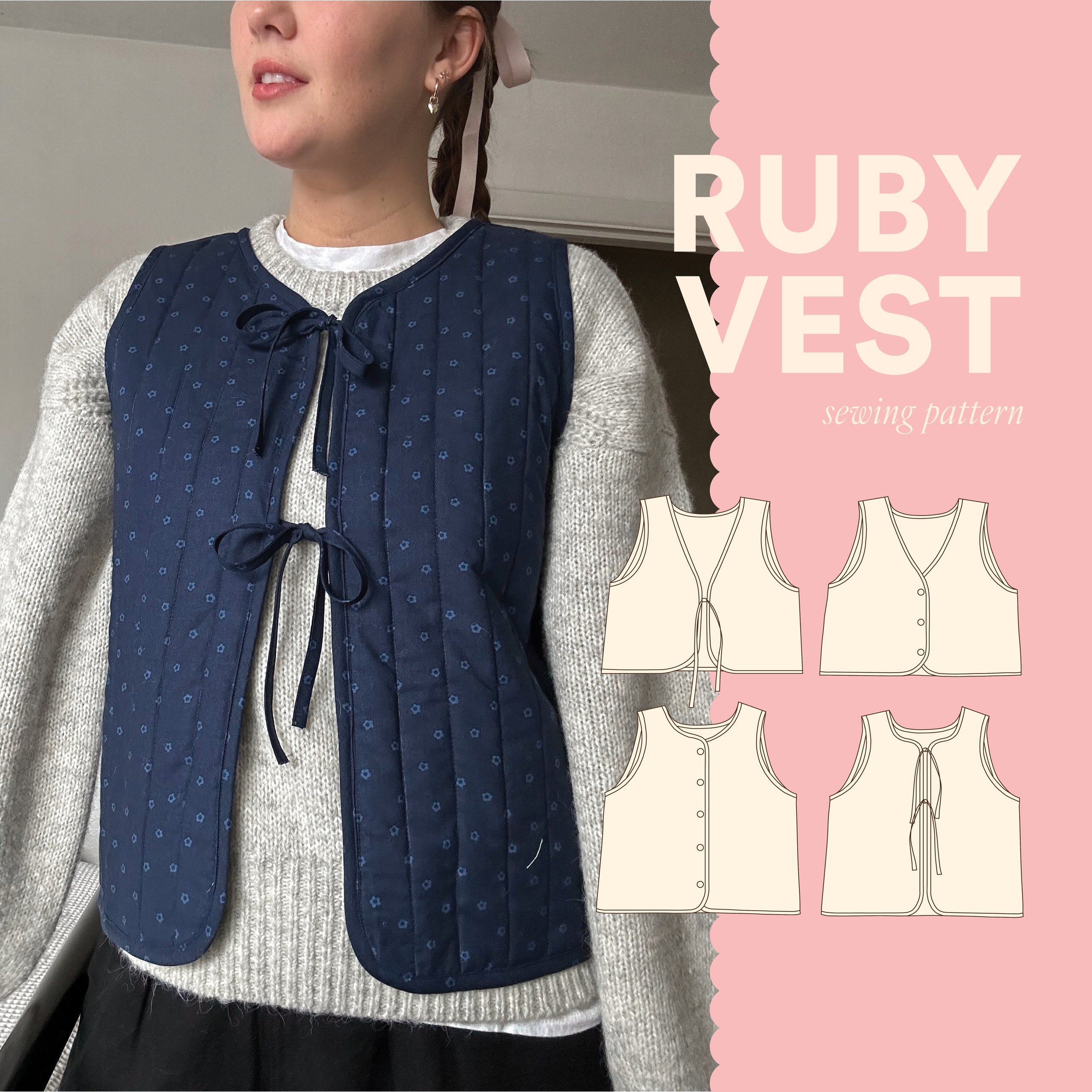Ruby Vest Sewing Pattern – Syd Graham Patterns
